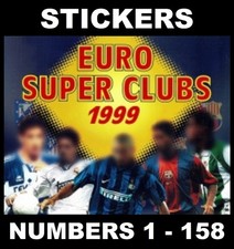 Adesivi Calciatori Panini Euro Super Clubs 1999