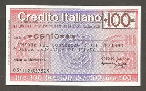 Italy credito italiano - italy, 100