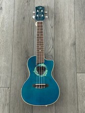 Luna Dolphin Ukulele Blu con