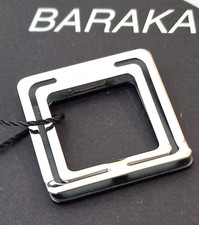 BARAKA fermasoldi uomo klips in oro 18 kt acciaio e pvd nero FS21187