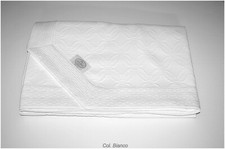 COPRILETTO LETTO SINGOLO COLORE BIANCO TESSUTO MATELASSE DAMASCATO CREALBA