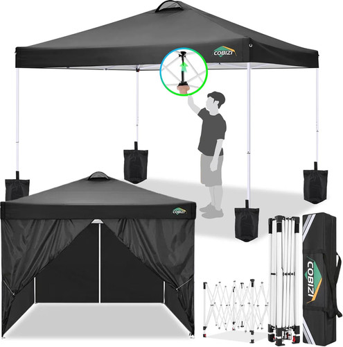 Gazebo 3x3m pieghevole con - con, 4
