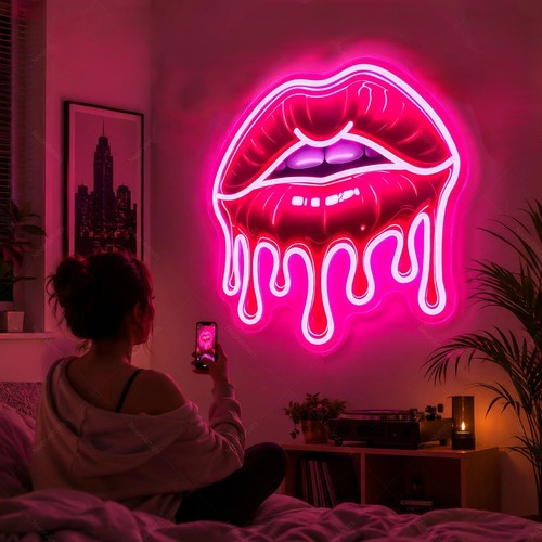 Insegna neon labbra - insegna,