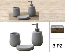 Set 3 Pezzi Accessori Bagno in
