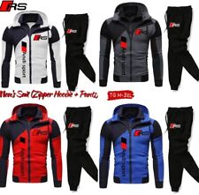Tuta sportiva Audi Sport RS Felpa con cappuccio, 2 pezzi zip Racing auto TG XL 