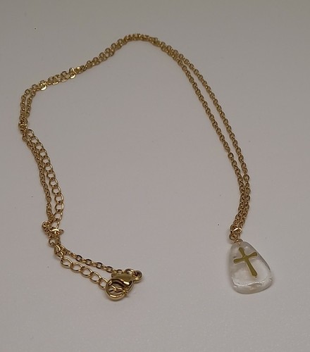 Collana con ciondolo vetro - collana, in