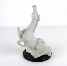 CAVALLO in Porcellana Bianca CAPODIMONTE Made in Italy VINTAGE Statua da Tavolo