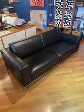 Divano Tre Posti In Vera Pelle Nera Ikea Edizione Limitata Come Nuovo Due Pezzi