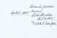 AUTOGRAFO ORIGINALE FILIBERTO