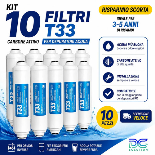 Filtri t33 carbone - 10, attivo