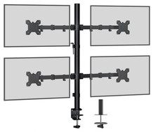 BONTEC Supporto da Tavolo per 4 Monitor 13"-27" Regolabile in Altezza 360° Rot