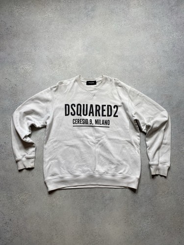 Felpa bianca uomo dsquared - felpa,