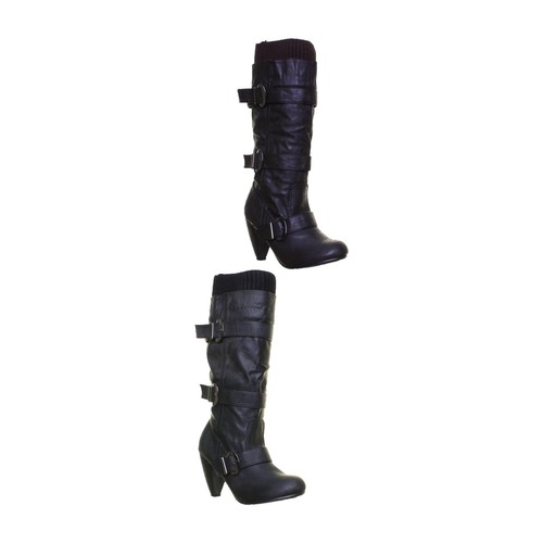 Donna fibbia ginocchio tacco - donna,
