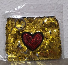 ❤ Portachiavi Pochette cuore Porta Monete Oggetti soldi Gira Brilla Cina new ❤