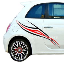 Adesivi nuova Fiat 500 - Fasce Tribali bicolore cod. 02