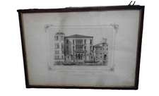 Stampa Venezia 1800 con dedica Fenice 1934 a Giulio Orrù – rara cornice