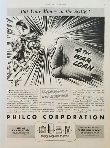 1944 philco corporation radio - philco,