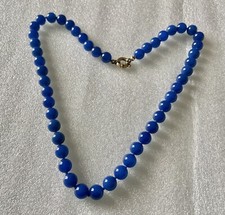 Collana vintage con perle Naturali di lapislazzuli