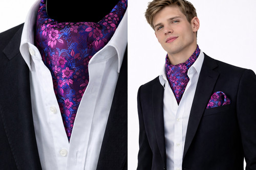 Cravatta ascot fucsia - ascot,