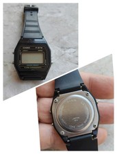 80s CASIO F-87W JAPAN WK ORIGINAL LC CHRONOGRAPH VINTAGE WATCH UHREN NOT WORKING