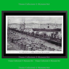 Anni ' 30  * Pubblicità Originale "Olio Sasso, Treno e Cisterna” Cornice