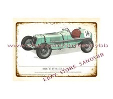 1936 B TIPO E.R.A. Insegna in latta metallo per auto da corsa REMUS idee per la camera da letto