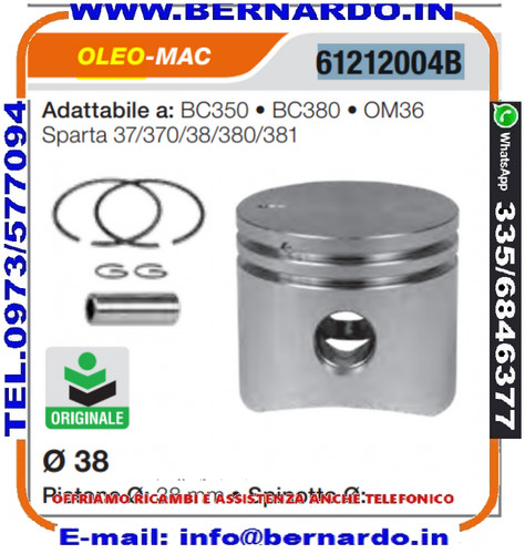Pistone completo oleo - completo, mac