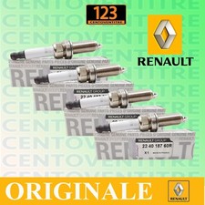4 CANDELE ORIGINALI RENAULT CLIO KANGOO TWINGO DACIA  SANDERO LOGAN 1.2 16V