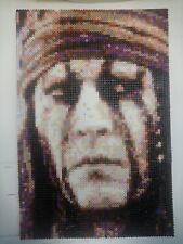 Mosaico Moderno Pixelart Handmade Con Hama Beads Johnny Deep "Tonto" Nel Film...