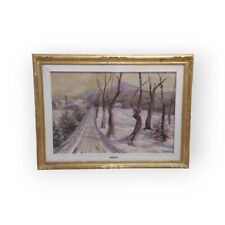 QUADRO OLIO SU TELA FIRMATO GEORGE SECAN COLORE FIRMATO IN BASSO A SINISTRA E AL