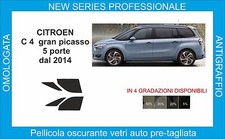 pellicole oscuranti vetri  citroen c4 gran picasso dal 2014 in poi kit anteriore