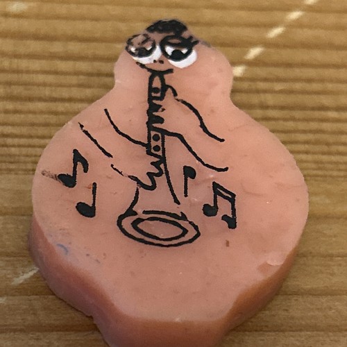 Rare vintage barbapapa eraser - rare,