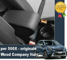 BRACCIOLO Fiat 500X ecopelle nero NO VITI A VISTA REGOLABILE x VERSIONE PRIME
