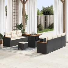 Set Divano da Giardino con cuscino 10 pcs Poly Rattan Arredi per Terrazza vidaXL