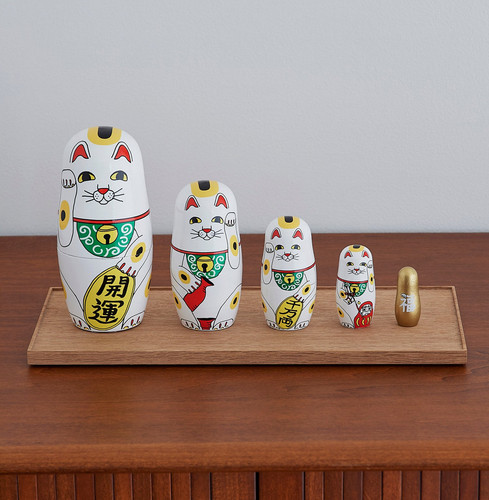 Lucky cat matrioska nesting - lucky,