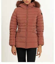 GIUBBOTTO PEUTEREY DONNA PARKA PIUMINO CORTO TURMALET ML 05 FUR TERRA BRUCIATA