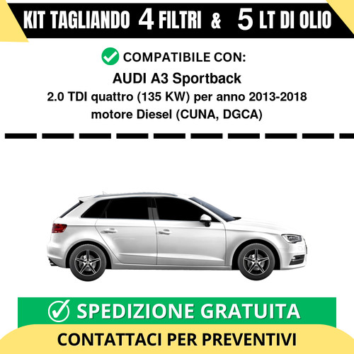 Tagliando per audi - audi, a3