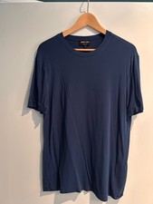 T-shirt Giorgio Armani blu viscosa ed elastan, taglia L/XL (52 IT)