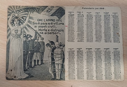 Calendarietto cartolina - calendarietto,
