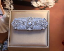 Spilla Argentato Pizzo Grande