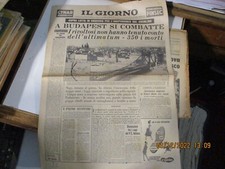 INVASIONE RUSSA DELL'UNGHERIA su quotidiano IL GIORNO del 25/10/1956