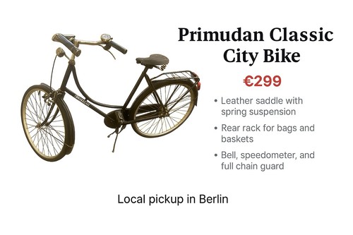 Bicicletta epoca primudan - bicicletta,