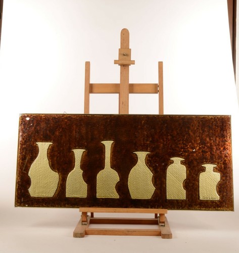 Quadro con bottiglie anni - quadro,