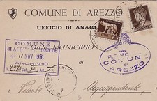 # AREZZO: testatina del Comune- Ufficio Anagrafe