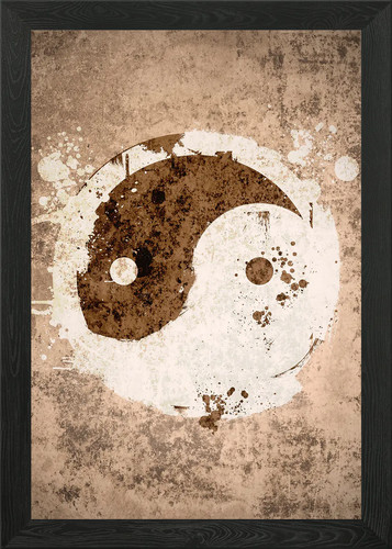 Poster vintage yin yang - poster, e