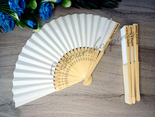 set 20 ventagli martrimonio in legno personalizzati con nome sposi incisi 