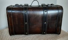 BAULE piccole dimensioni in legno  e pelle