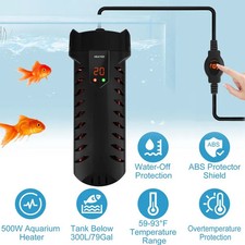 Riscaldatore Acquario Sommergibile 500W Temperatura Regolabile Regolatore Esterno 79Ga