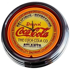 N-0218 orologio da parete "Coca-Atlanta" decorazione orologio al neon sala da pranzo cucina soggiorno ufficio orologio