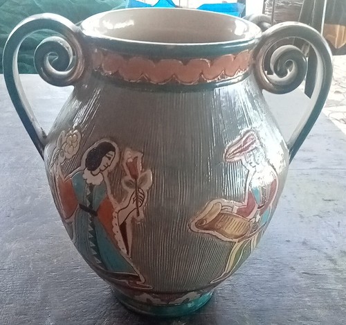 Old deruta polychrome ceramic - old,